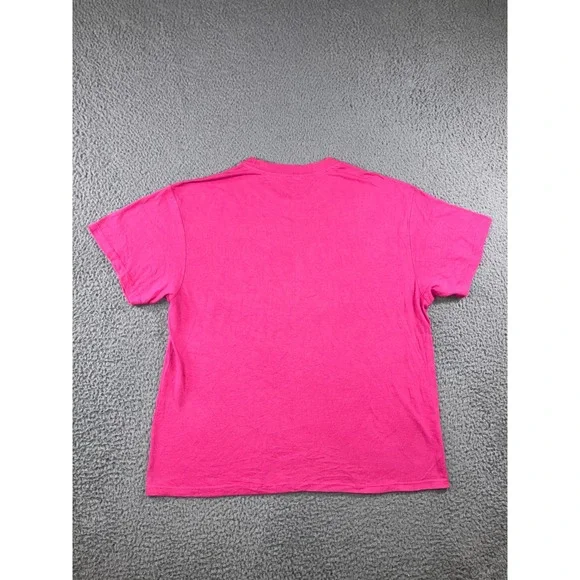 Champion T Shirt Men M Pink Short Sleeve Arched Logo Graphic Tee Retro Y2K 90s - Picture 2 of 6